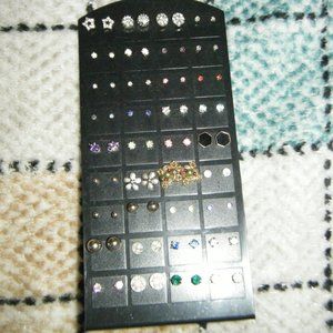 Lot of 36 Pairs Pierced Earrings